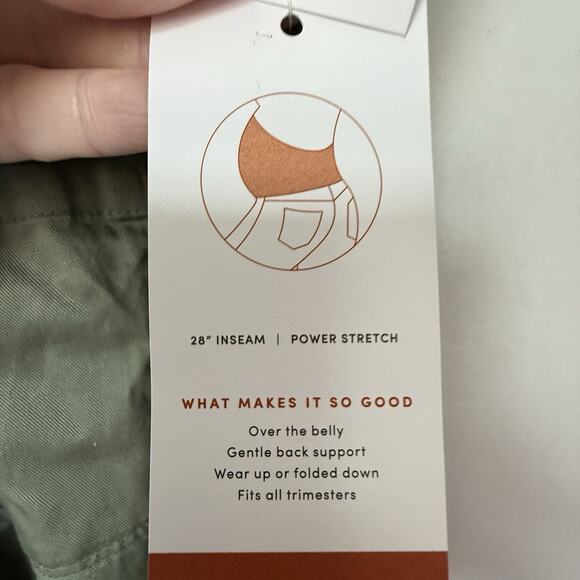 Ingrid & Isabel Full Belly Maternity Cargo Lightweight Jogger XS NWT Green - Picture 13 of 13